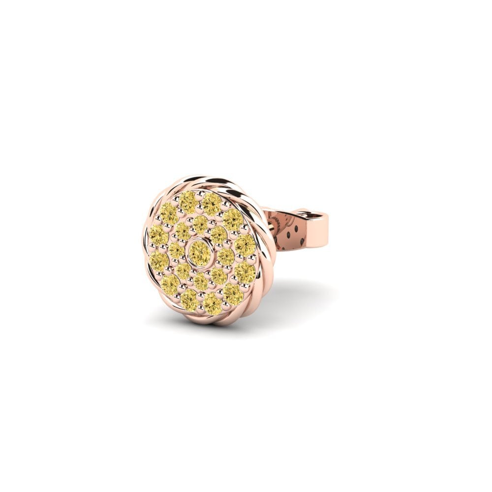 Žlutý diamant Pánské náušnice Cosmog