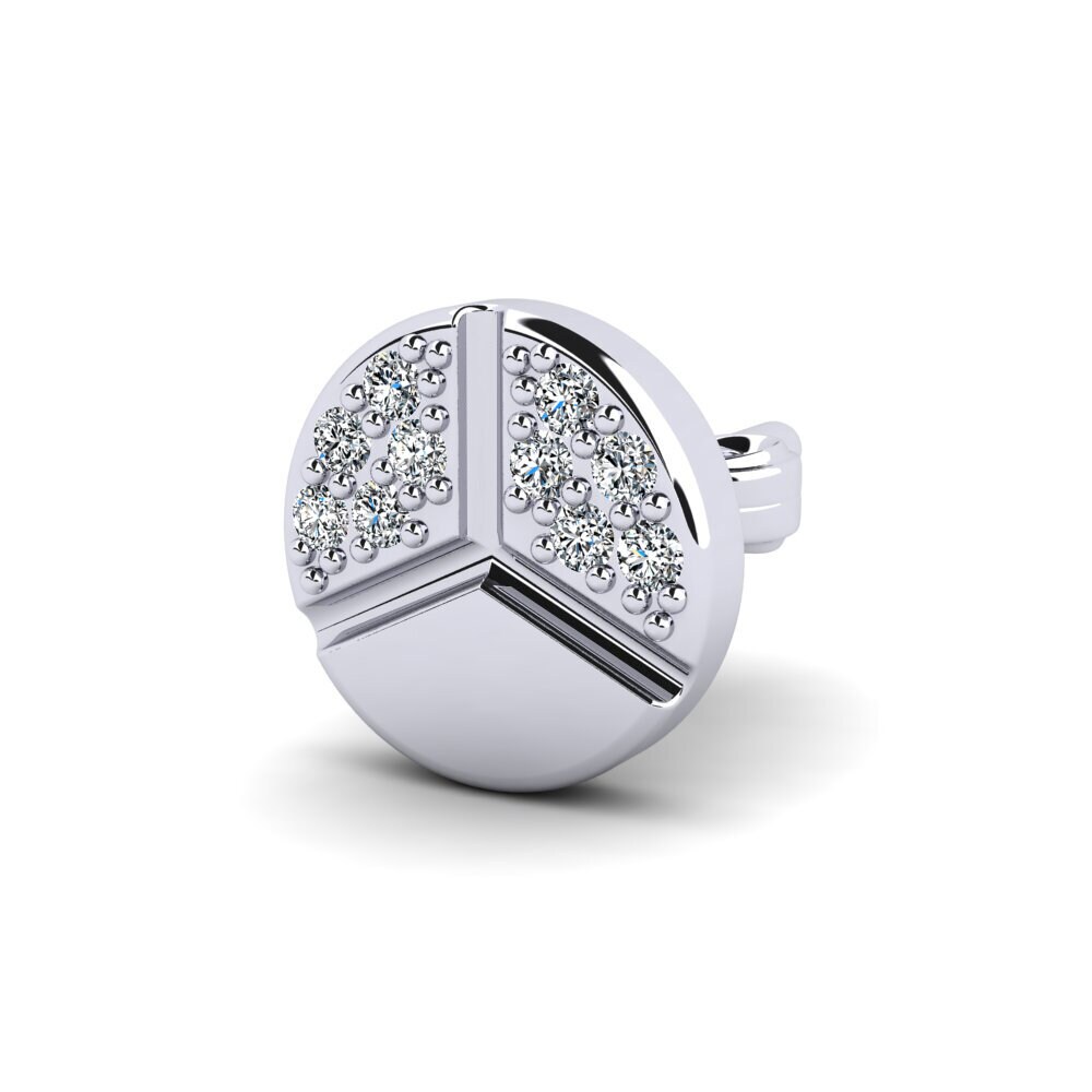 Zirconia Men's Earring Crab