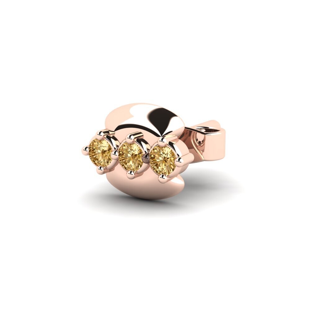 18ct Rose Gold Brown Diamond Men's Earring Crablawler