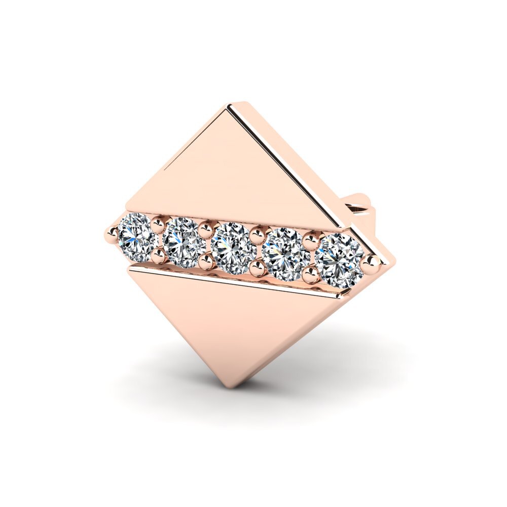 14K Rose Gold Men's Earring Diez