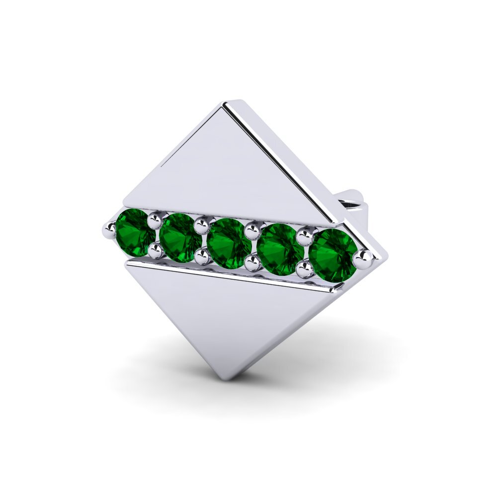 Circonita Verde Pendiente para hombre Diez