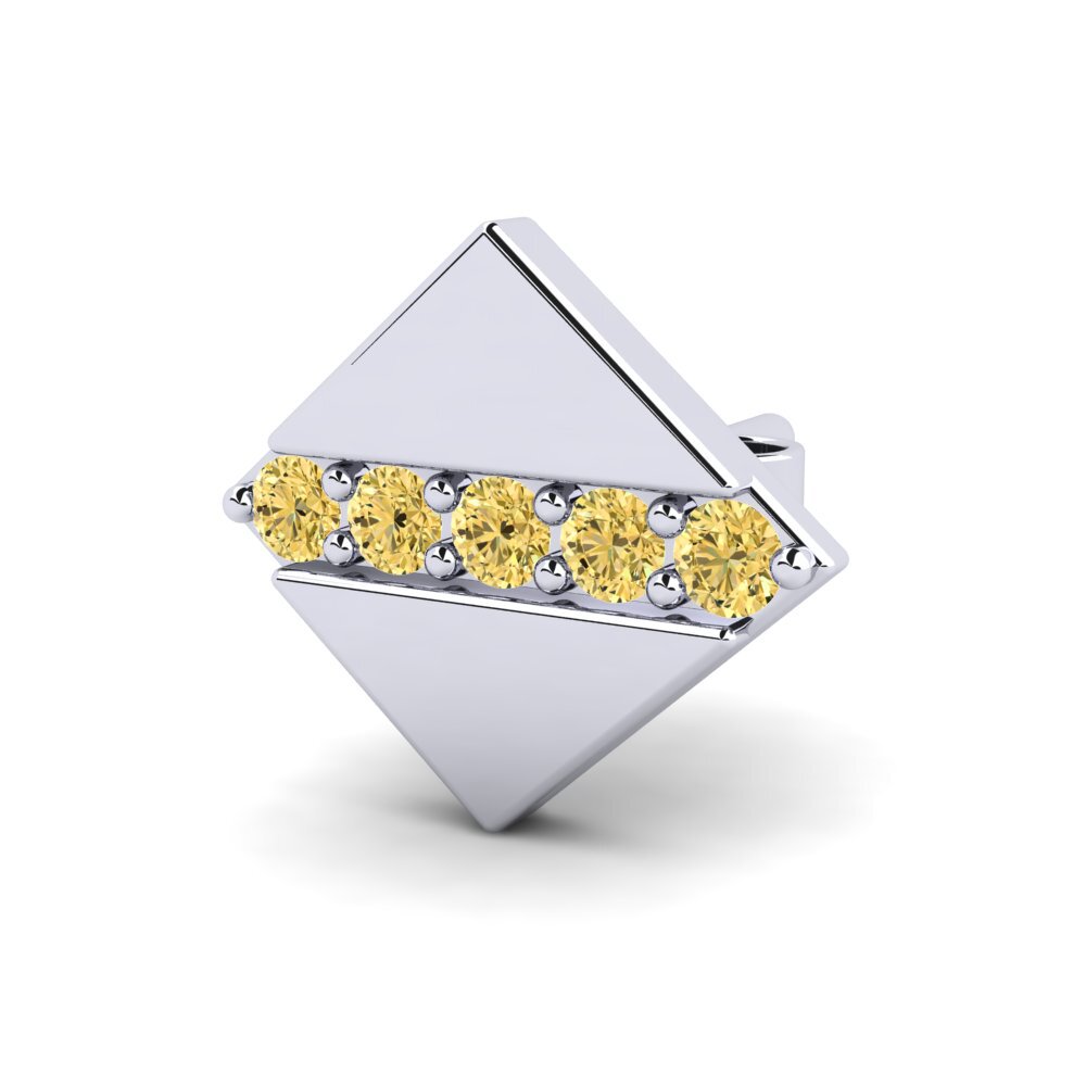 Žlutý diamant Pánské náušnice Diez