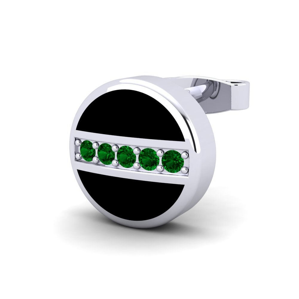 Green Zirconia Men's Earring Dottler