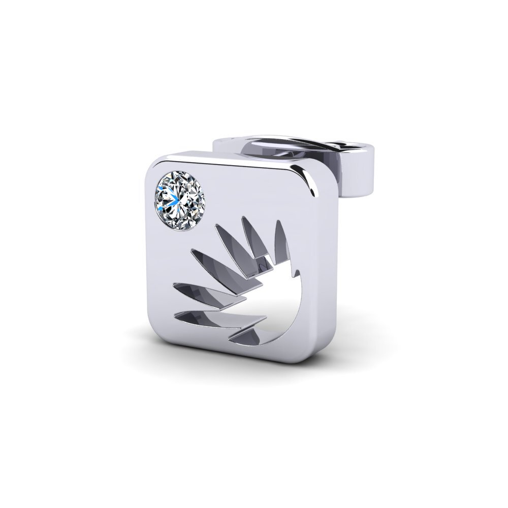 Zirconia Men's Earring Dutie
