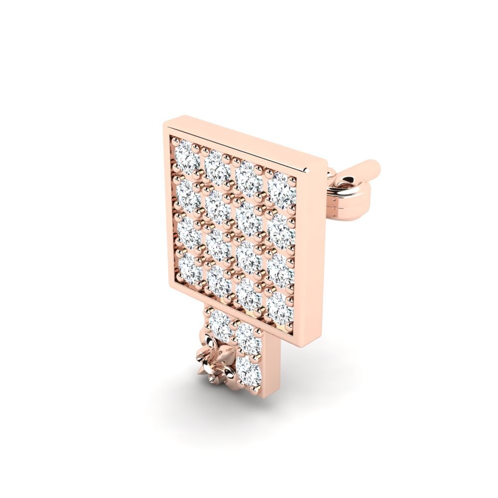 18k Oro Rosa Pendiente para hombre Fraxure