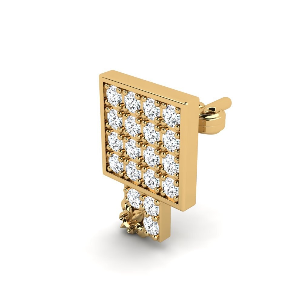 14ct Yellow Gold Men's Earring Fraxure