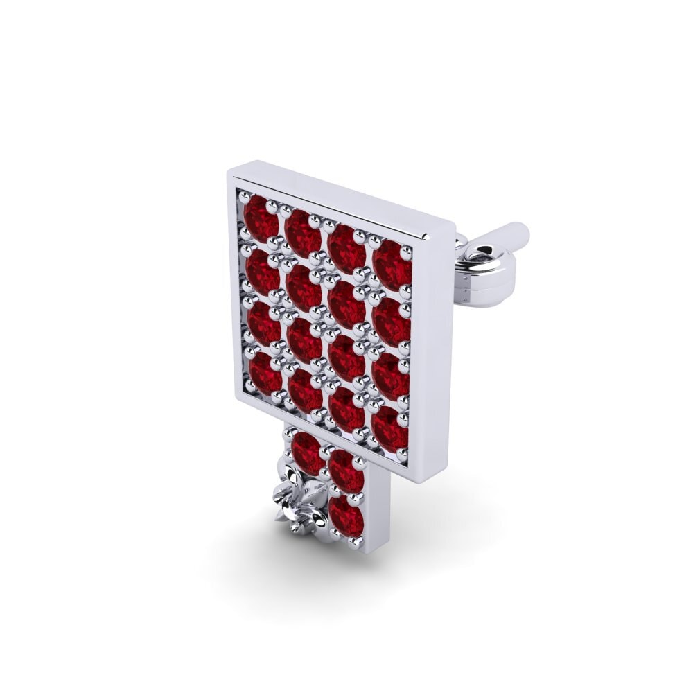 Red Zirconia Men's Earring Fraxure