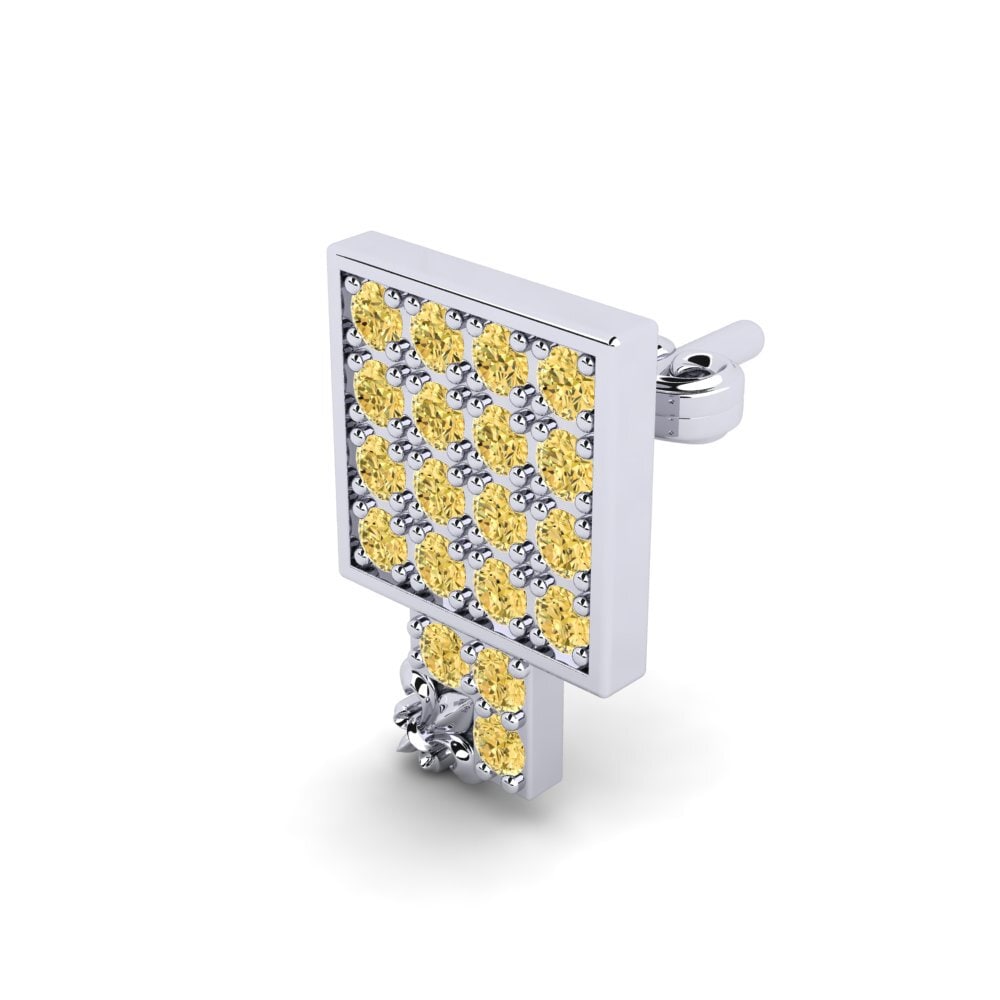 Diamante Amarillo Pendiente para hombre Fraxure