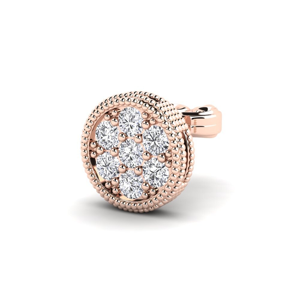 14K Rose Gold Men's Earring Frillish