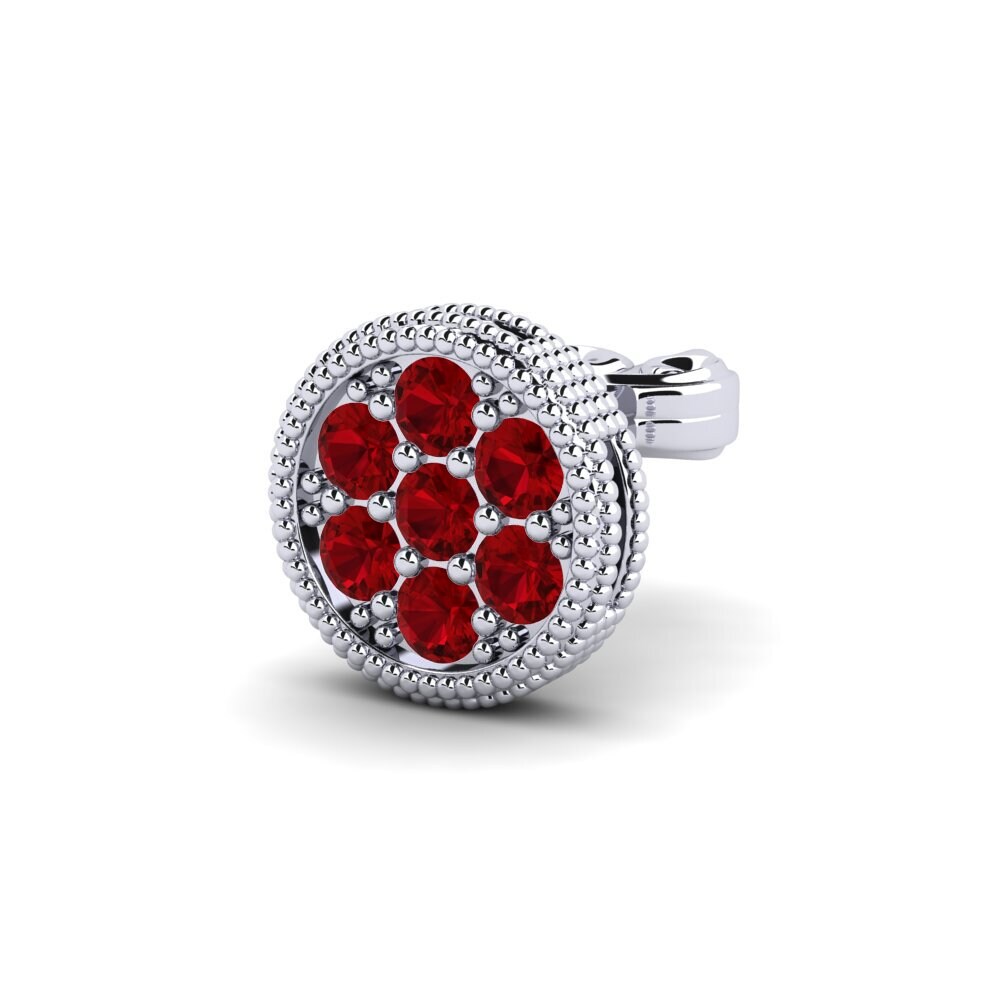 Red Zirconia Men's Earring Frillish