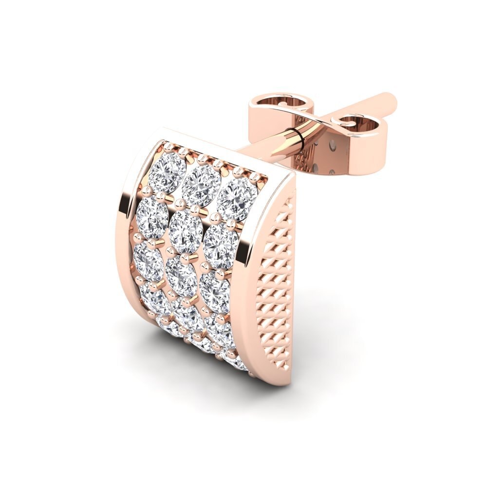 14K Rose Gold Men's Earring Huntail