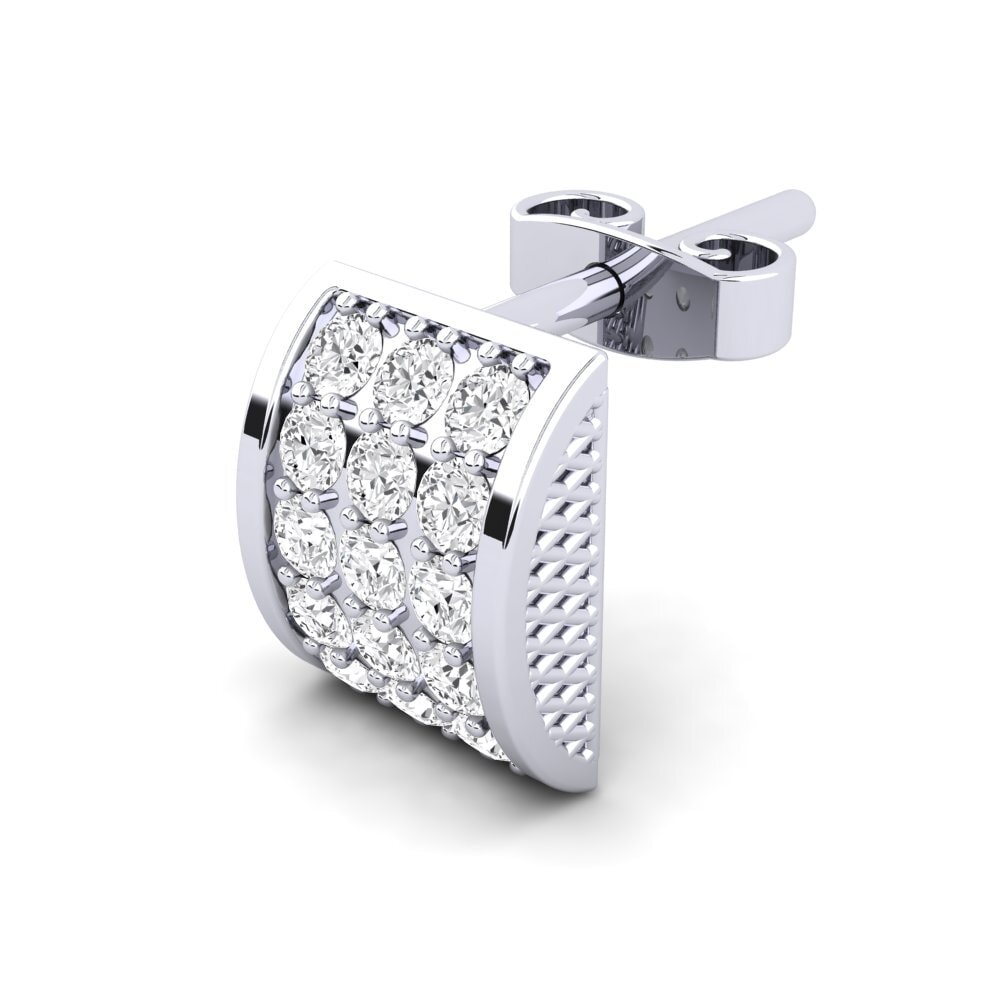 925 stříbro Diamant-safír Pánské náušnice Huntail