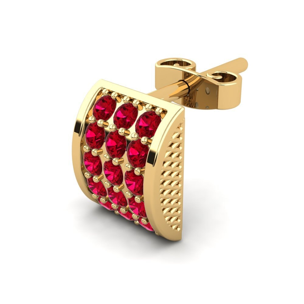 Red Zirconia Men's Earring Huntail