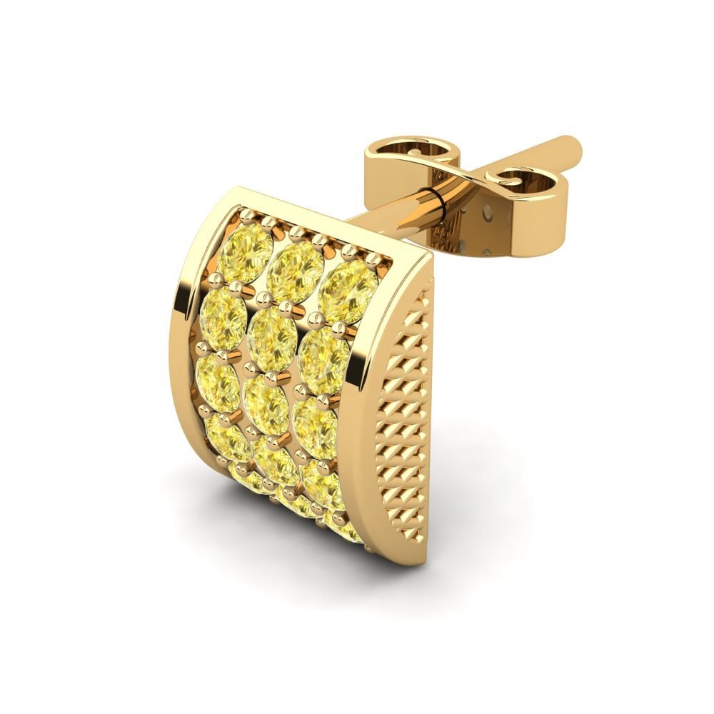 Zafiro amarillo Pendiente para hombre Huntail