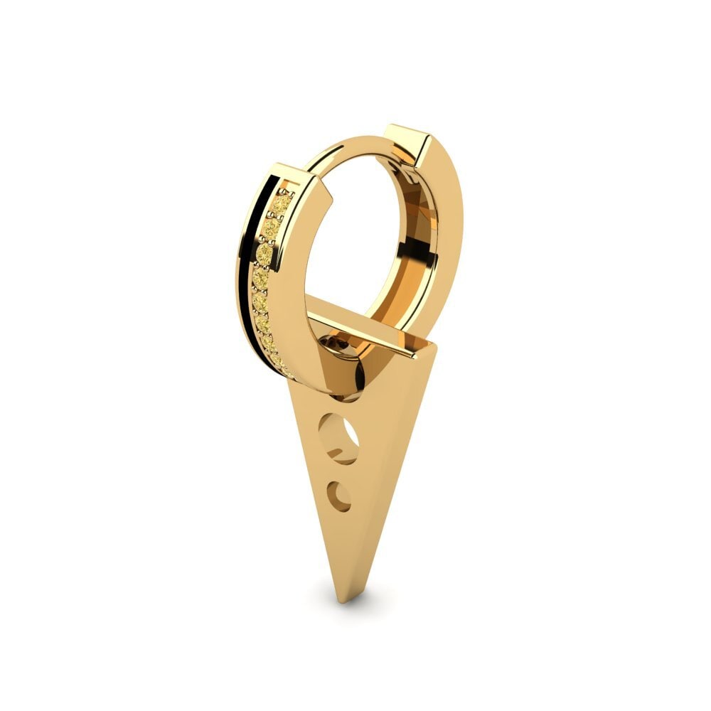 9ct Yellow Gold Yellow Diamond Men's Earring Javelin