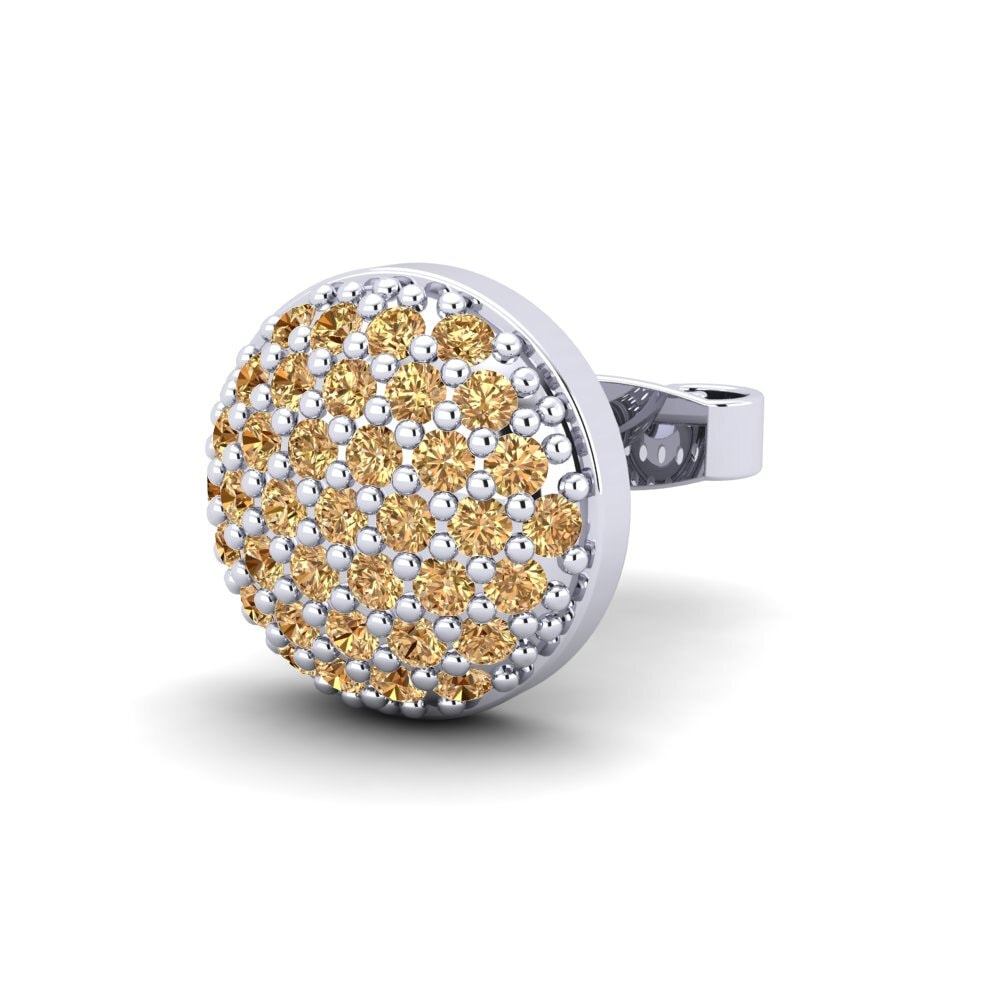 925 stříbro Hnědý diamant Pánské náušnice Jaxr