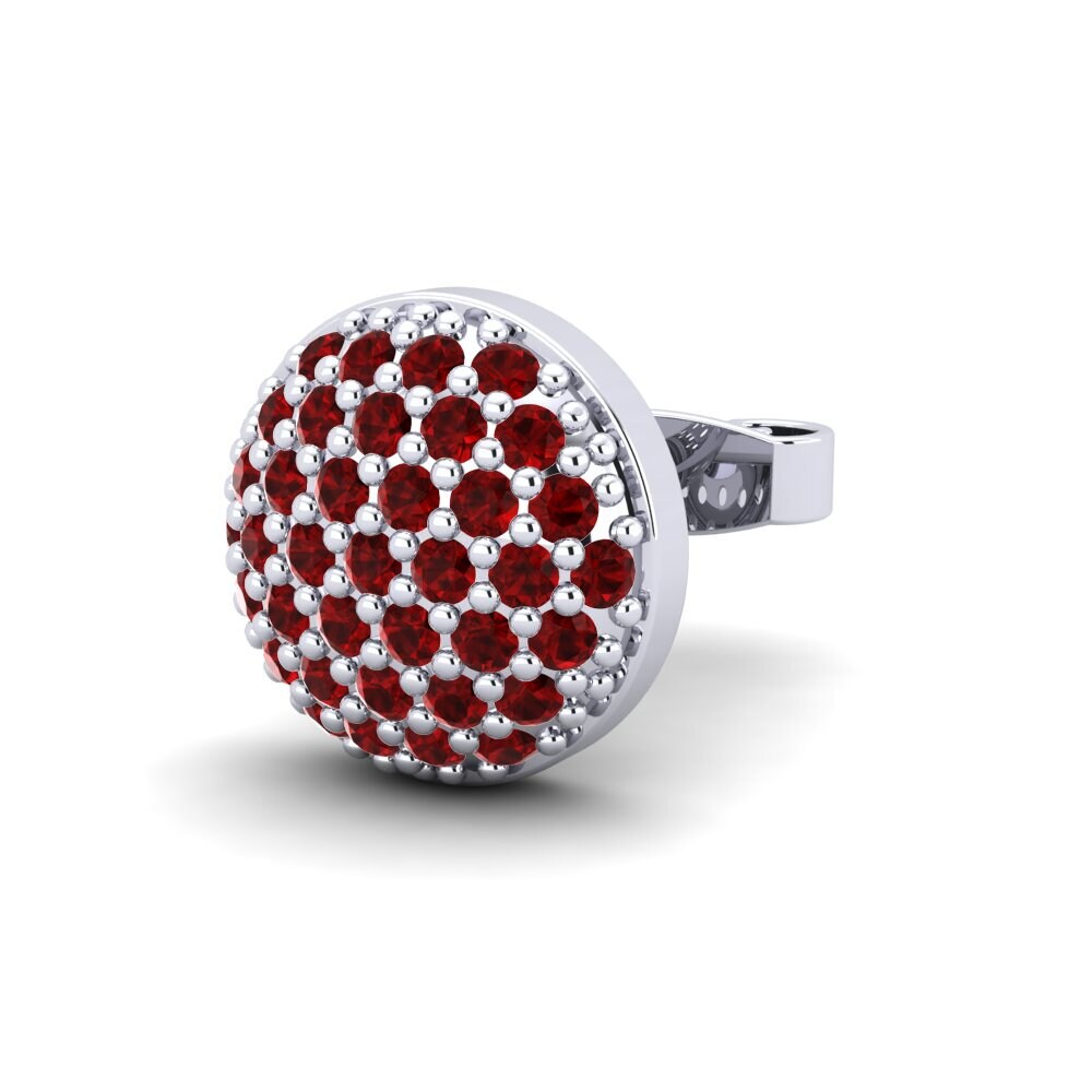 Red Zirconia Men's Earring Jaxr