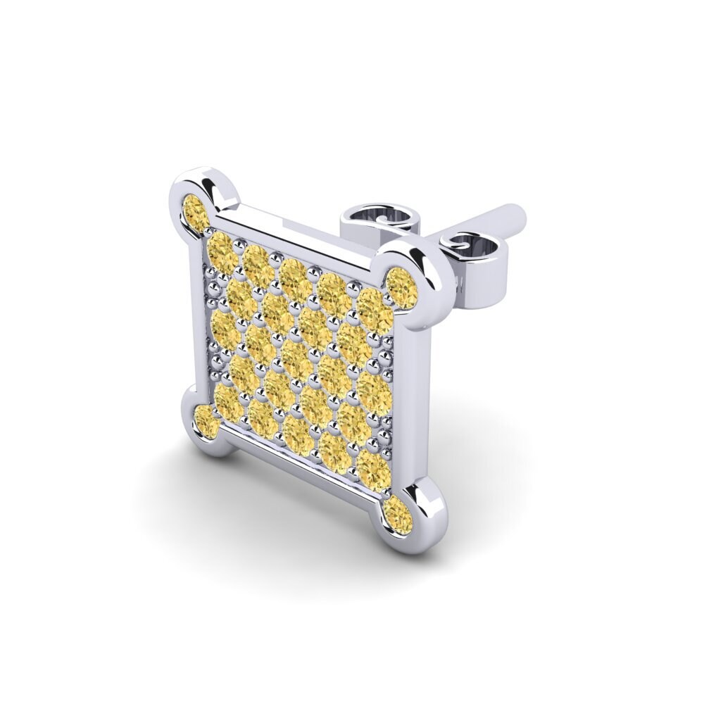 Žlutý diamant Pánské náušnice Nari