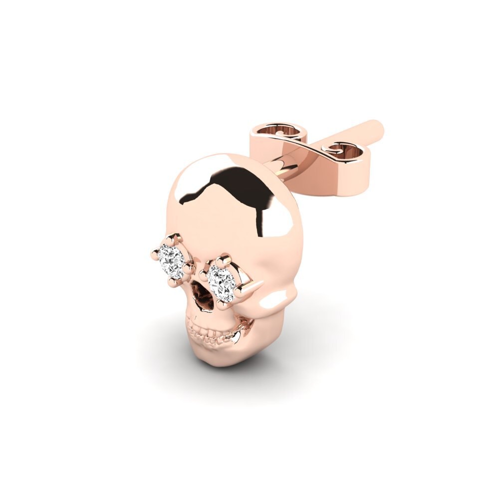 9k Oro Rosa Moissanita Pendiente para hombre Otmara