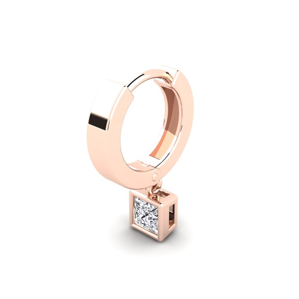 14k Oro Rosa Diamante cultivado en laboratorio Pendiente para hombre Pathos