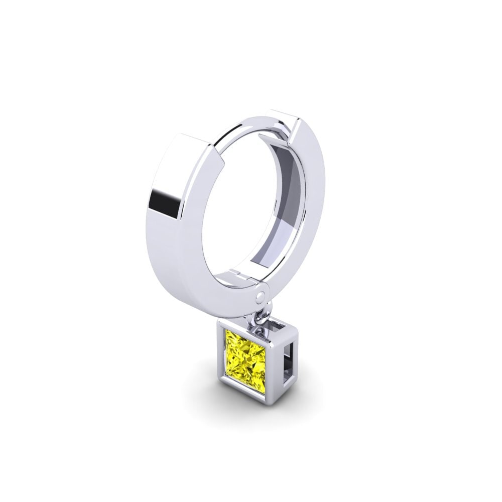 Diamante Amarillo Pendiente para hombre Pathos