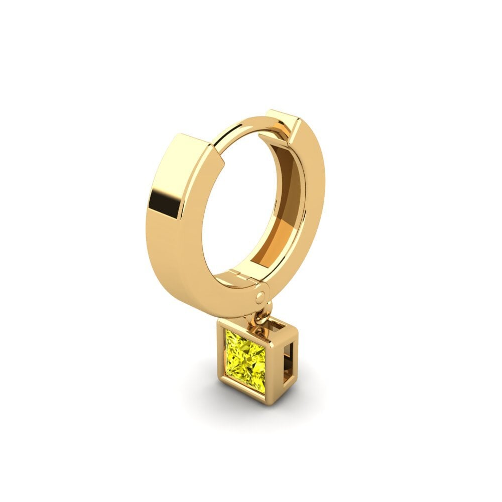 9ct Yellow Gold Yellow Diamond Men's Earring Pathos