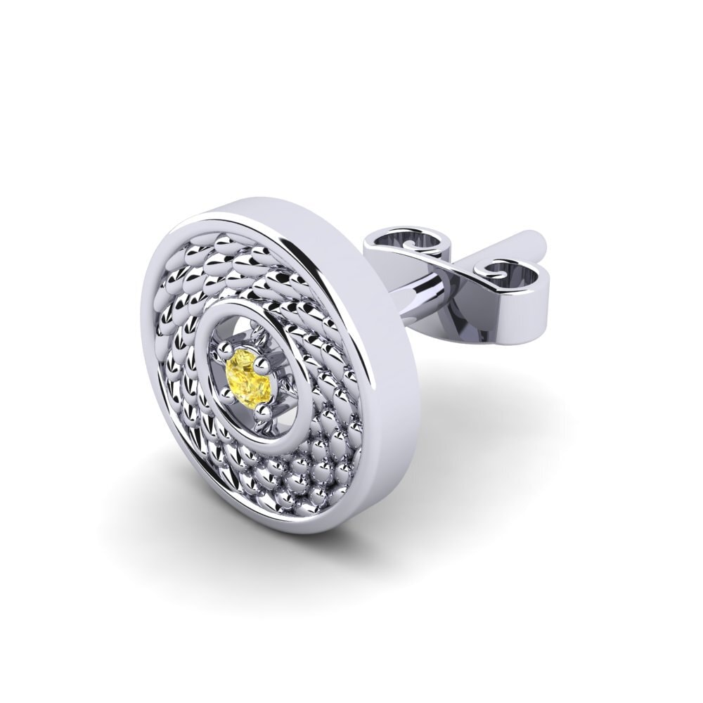 Yellow Sapphire Men's Earring Pavla