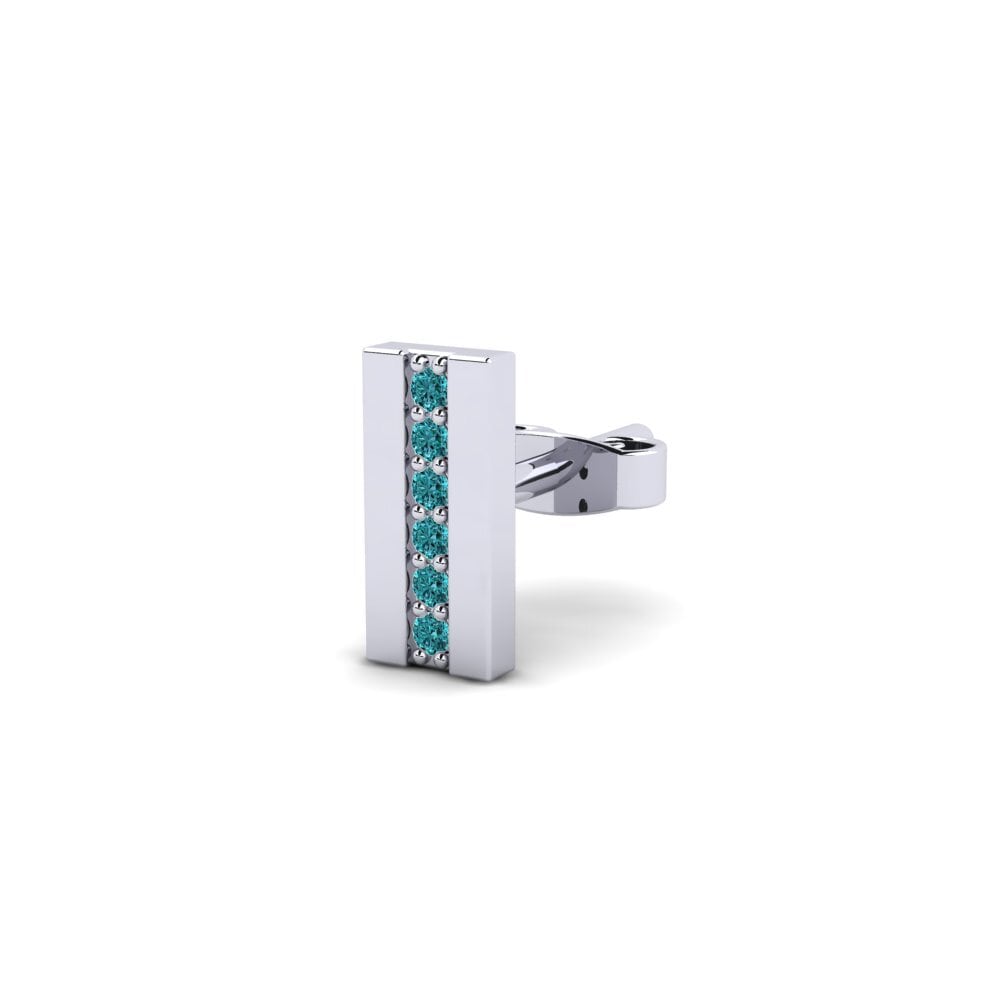 Blue Diamond Men's Earring Profittie