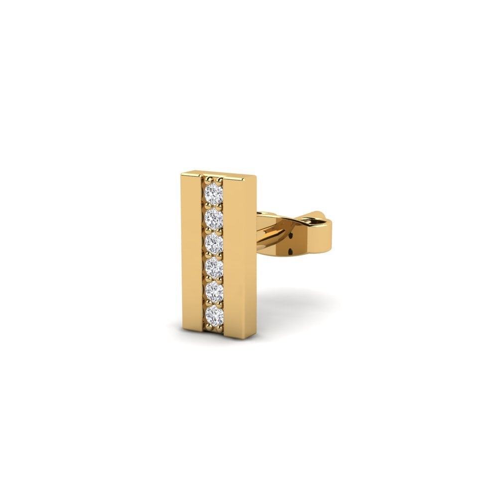 14k Oro Amarillo Pendiente para hombre Profittie