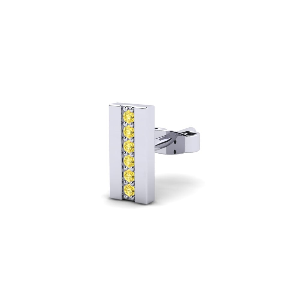 Yellow Sapphire Men's Earring Profittie