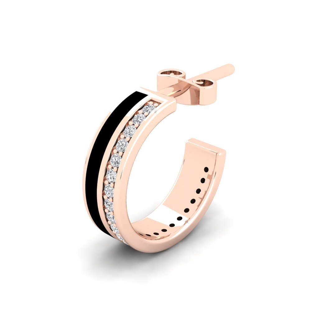 9ct Rose Gold Lab Grown Diamond Men's Earring Tazel