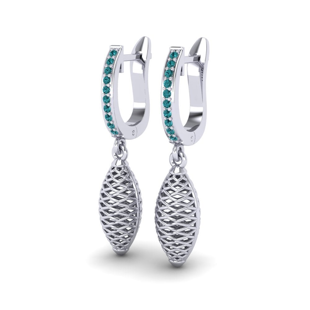 Diamante Azul Pendiente de mujer Enclume