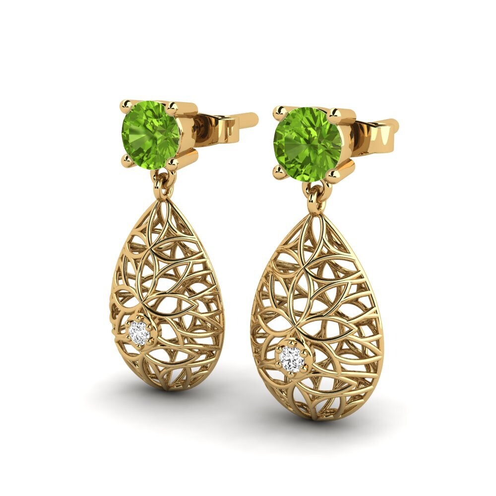 14ct Yellow Gold Peridot Women's Earring Katharine