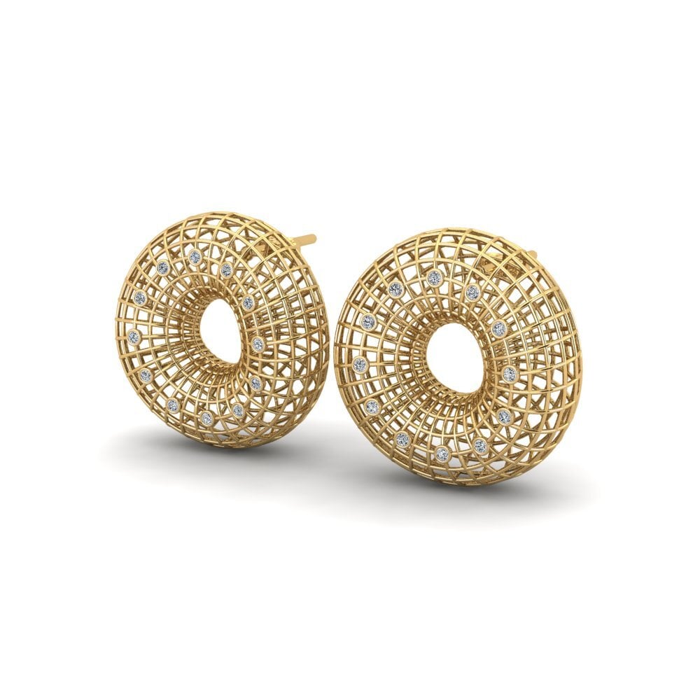 14k Oro Amarillo Pendiente de mujer Kittie