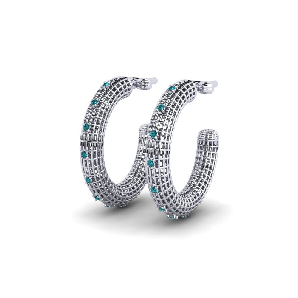 Diamante Azul Pendiente de mujer Loni