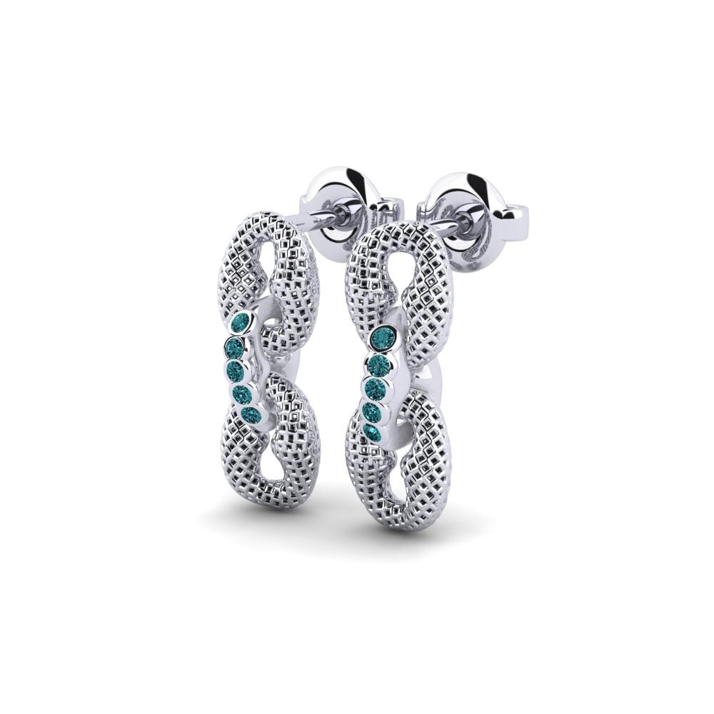 Diamante Azul Pendiente de mujer Maragaret