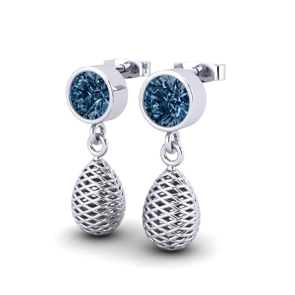 Diamante Azul Pendiente de mujer Maylen
