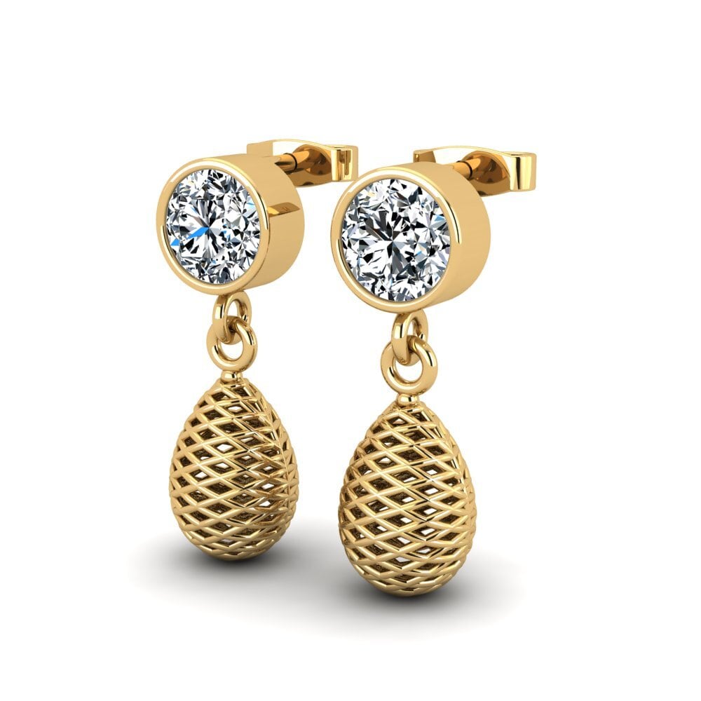 Aur Galben 18k Cercei Dama Maylen