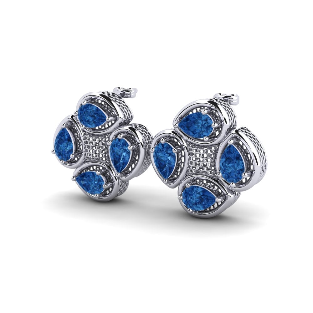 Dark Blue Zirconia Women's Earring Mosi