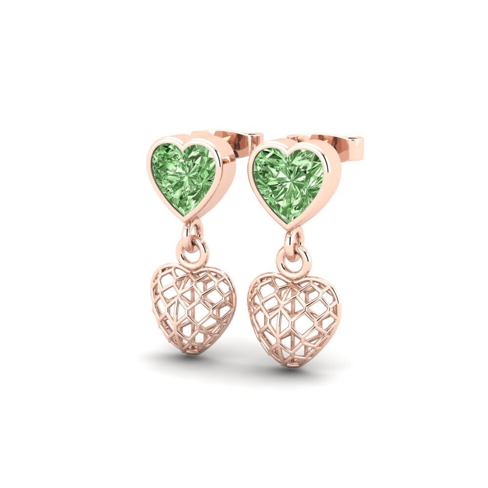 Heart Green Diamond Women's Earring Samnia