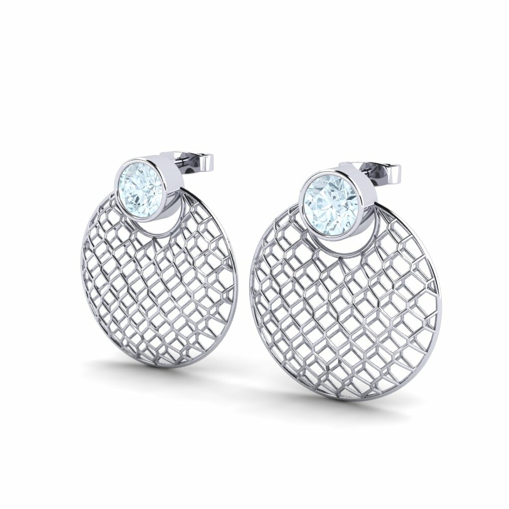 Bông tai nữ Savilla Đá Aquamarine