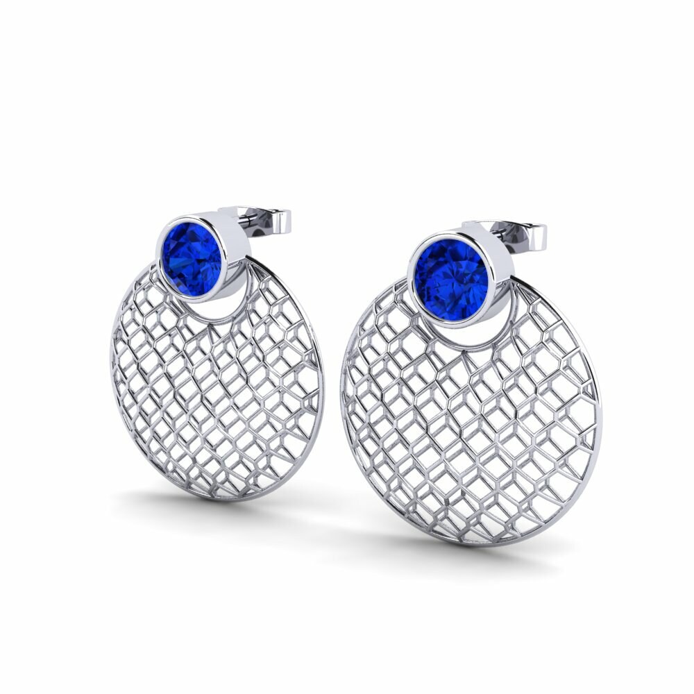 Sapphire (Lab Created) Women's Earring Savilla