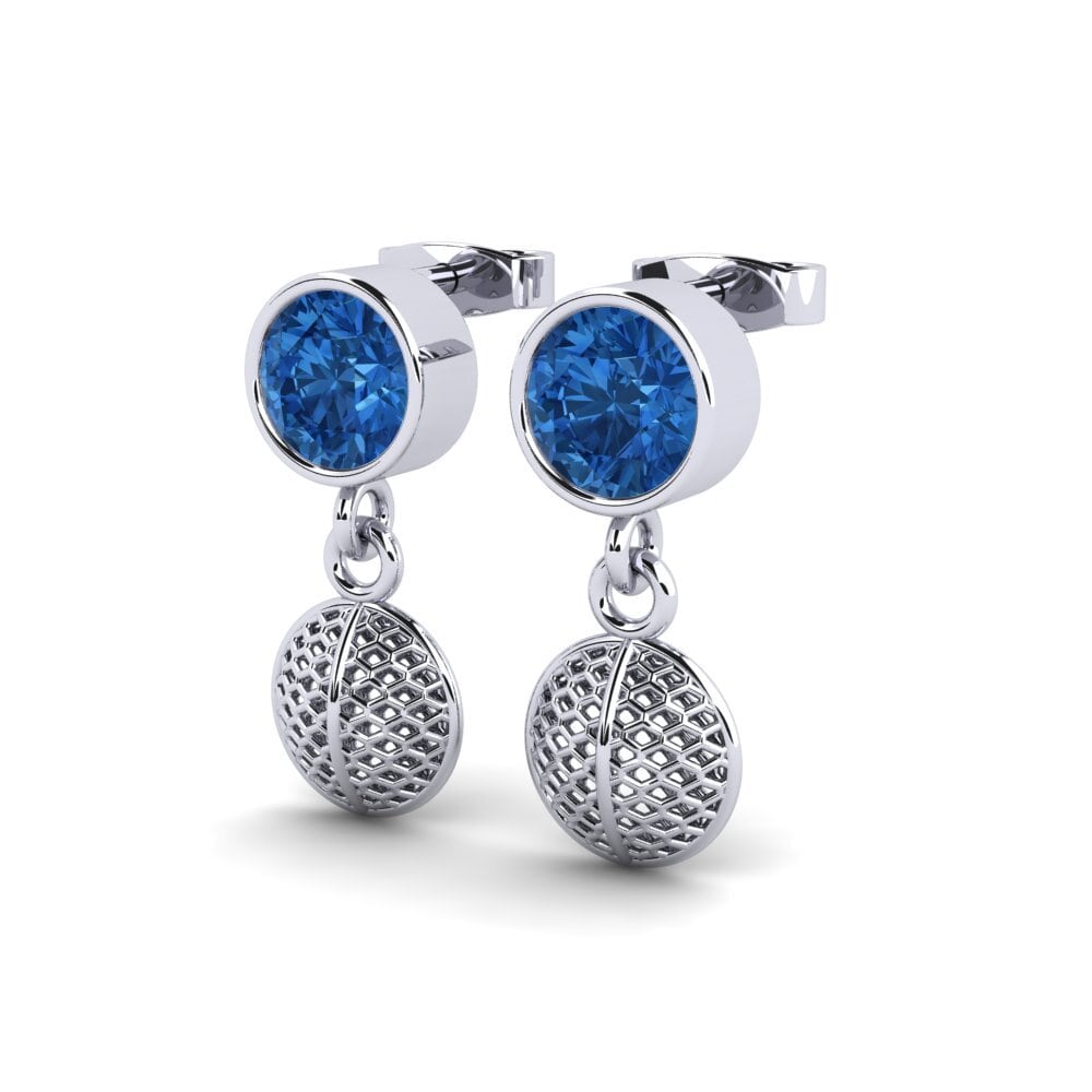 Dark Blue Zirconia Women's Earring Semira