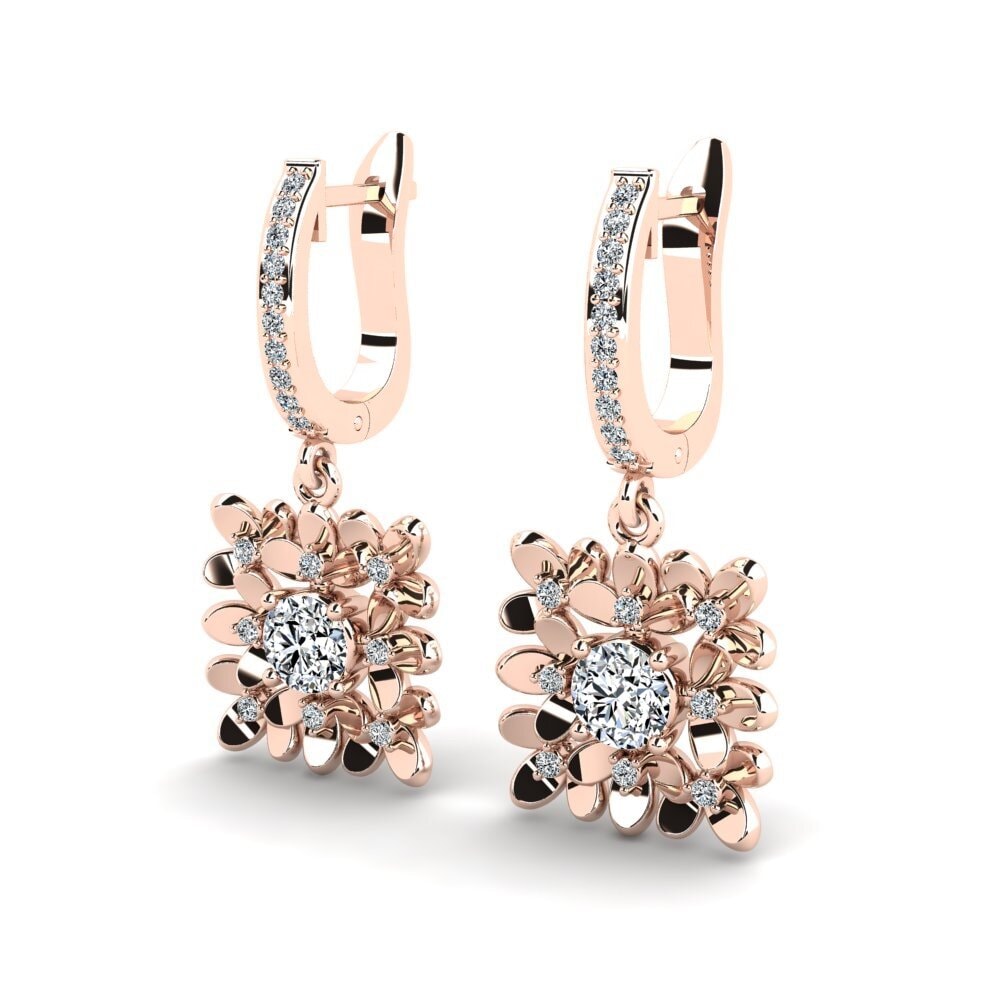 18ct Rose Gold Women's Earring Basaldua