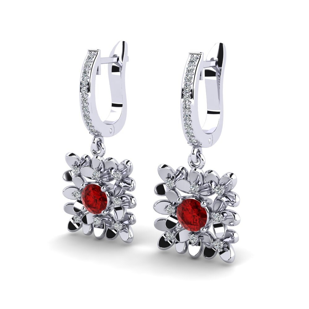 Ruby (Lab Created) Women's Earring Basaldua