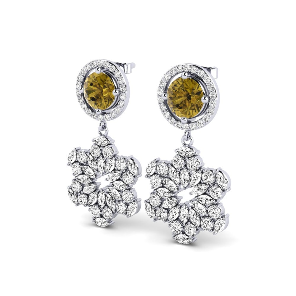 Đá Zircon Nâu Bông tai nữ Beitz