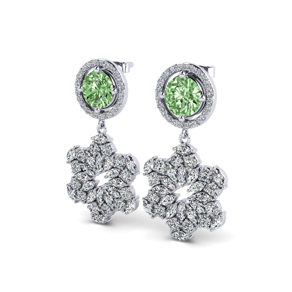 Diamante Verde Brincos Feminino Beitz