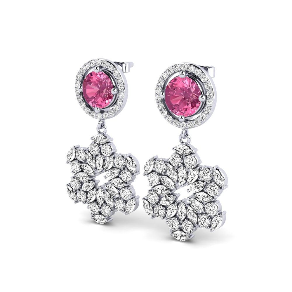 Turmalina rosa Pendiente de mujer Beitz