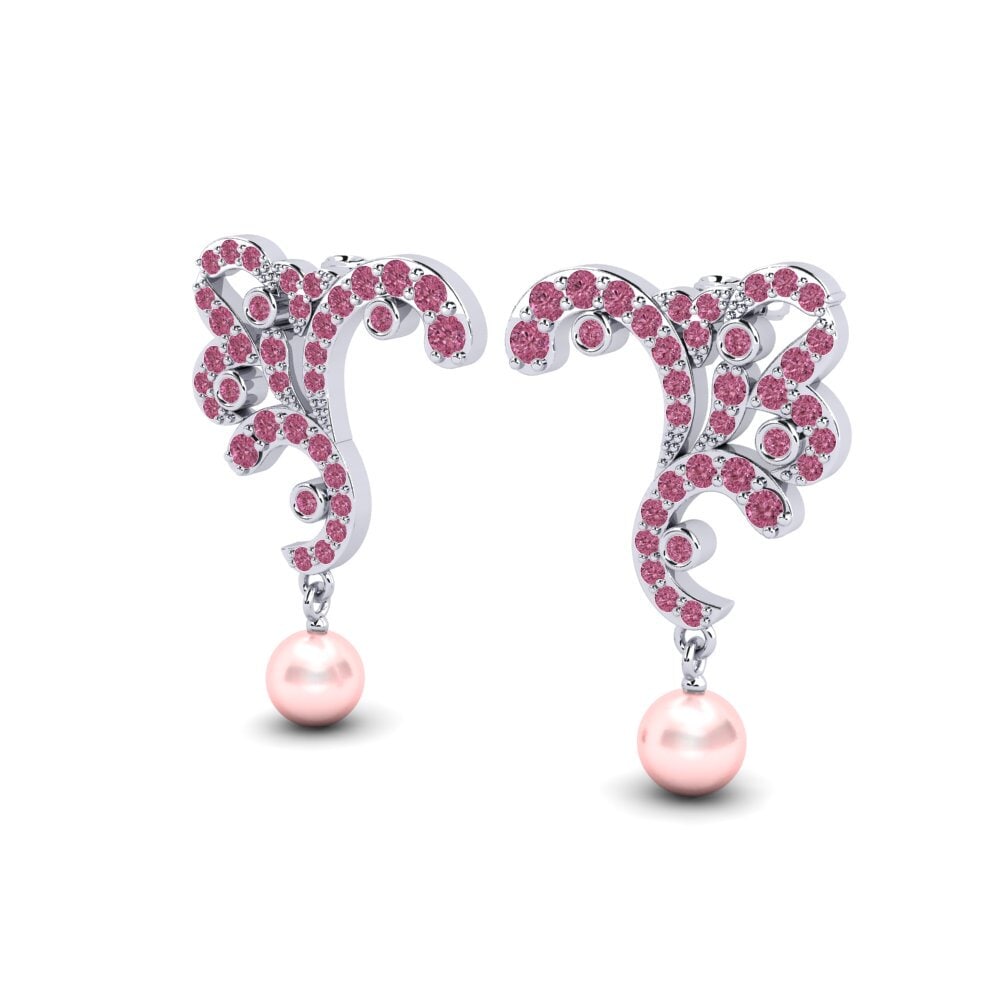 Granate Rhodolite Pendiente de mujer Brilint
