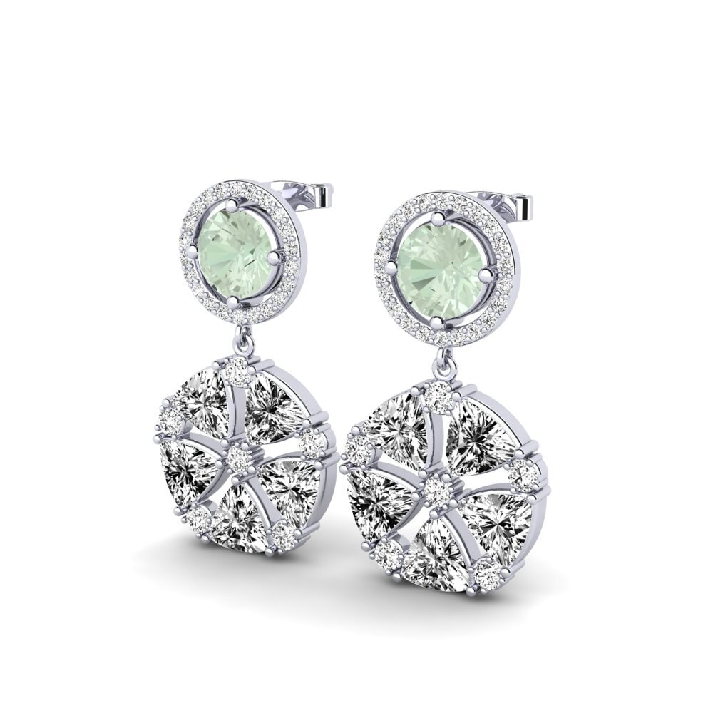 Amatista verde Pendiente de mujer Bushway